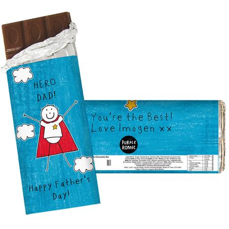Personalised Purple Ronnie Super Hero 100g Milk Chocolate Bar £6.99